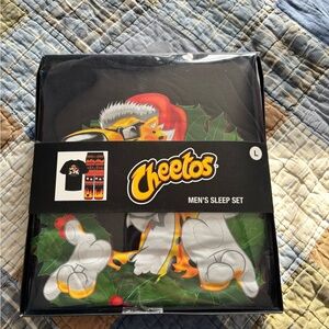 Cheetos Men's Sleep Set with Santa Cheetah Design